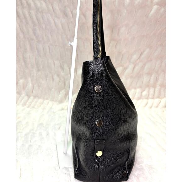 Women's Botkier Black Pebbled Leather Hobo Shoulder Bag | Large Slouchy Soho Bag - Picture 3 of 12